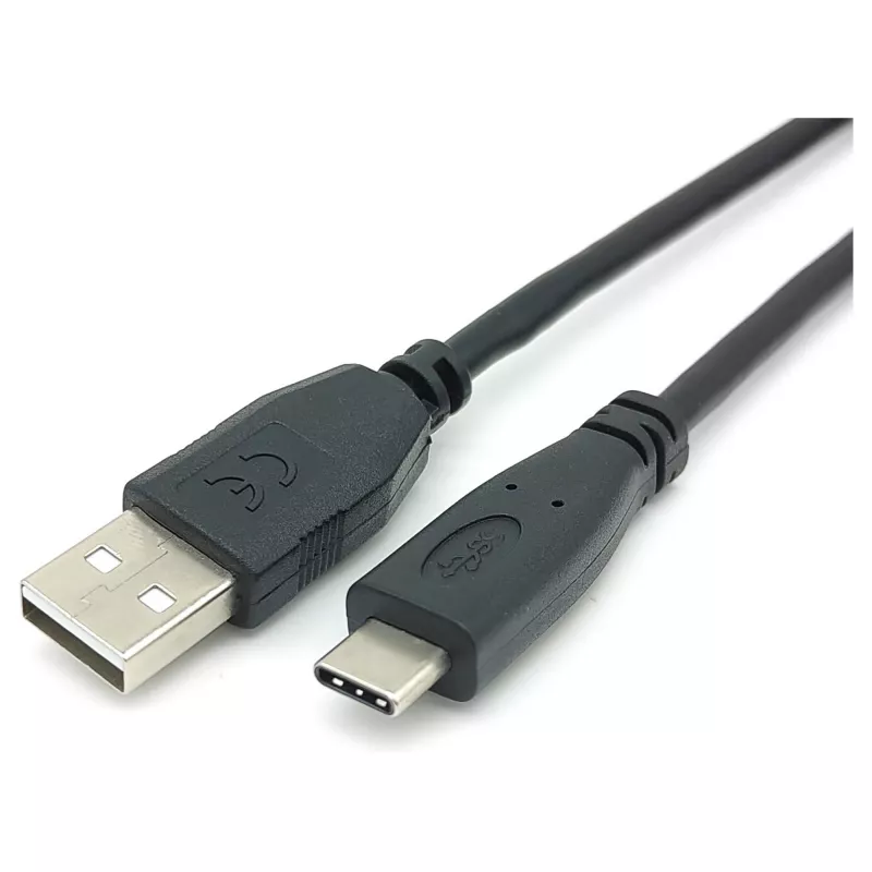 EQUIP USB 2.0 C naar A-kabel M/M 0,5 m, USB 2.0, 0,48 Gbit/s, vernikkelde contacten, zwart