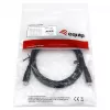 EQUIP USB 2.0 Type-C-naar-Type-C-kabel M/M 0,3 m PD 60 W, 0,48 Gbit/s, vernikkelde contacten, zwart