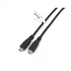 USB-C-naar-USB-C-kabel 2.0 EQUIP 128833, 0,5 m, PD 60 W, 0,48 Gbit/s, vernikkelde contacten, zwart