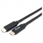 USB-C-naar-USB-C-kabel EQUIP 128348, USB 3.2 Gen 1 (5 Gbit/s), PD 60 W, 0,5 m, zwart