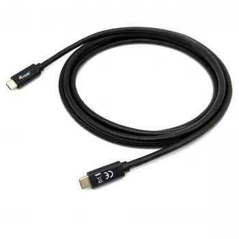 USB-C-naar-USB-C-kabel EQUIP 128348, USB 3.2 Gen 1 (5 Gbit/s), PD 60 W, 0,5 m, zwart