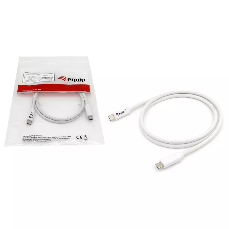 EQUIP USB 3.2 Gen 1 Type-C naar Type-C-kabel 0,5 m PD 60 W 5 Gbit/s wit