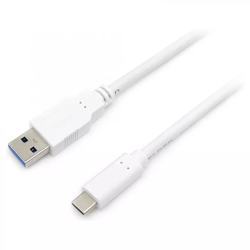 USB 3.2 Gen 1 C-naar-A-kabel EQUIP 0,5 m 5 Gbit/s wit (USB-C naar USB-A, vernikkelde contacten)