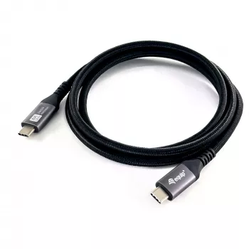 USB4 Gen3x2 C–C-kabel EQUIP 128380, 0.5 m, PD 3.1 240W, 40 Gbps, 8K/60Hz, zwart