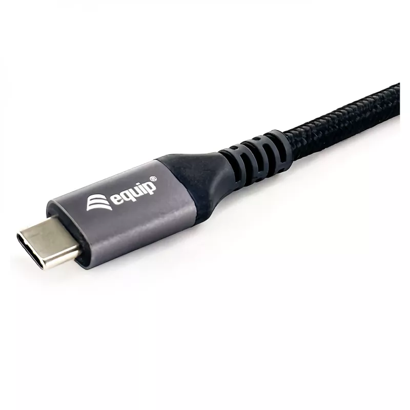 USB4 Gen3x2 C–C-kabel EQUIP 128380, 0.5 m, PD 3.1 240W, 40 Gbps, 8K/60Hz, zwart