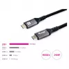 USB4 Gen3x2 C–C-kabel EQUIP 128380, 0.5 m, PD 3.1 240W, 40 Gbps, 8K/60Hz, zwart