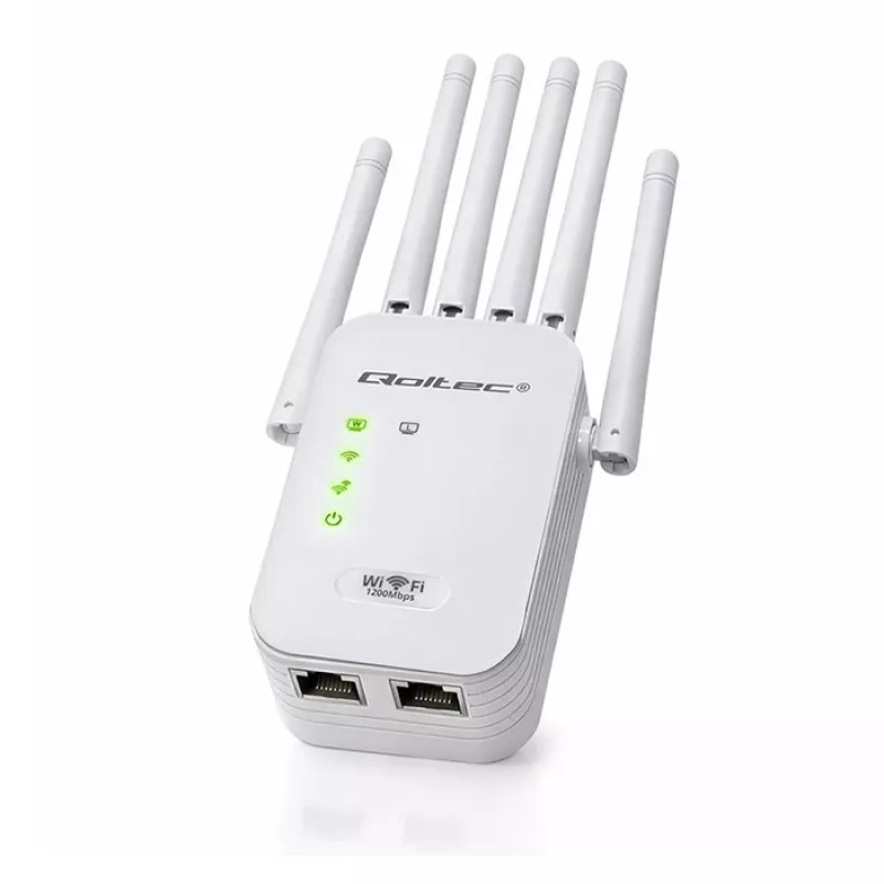 Wi‑Fi‑signaalversterker QOLTEC AC1200 – QOLTEC AC1200 dualband‑signaalversterker
