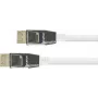 Aansluitkabel DisplayPort 1.2, 4K / UHD @60Hz, volledig metalen stekker, vergulde contacten, OFC, nylonvlecht wit, 10m, PYTHON® Series (GC-M0200)