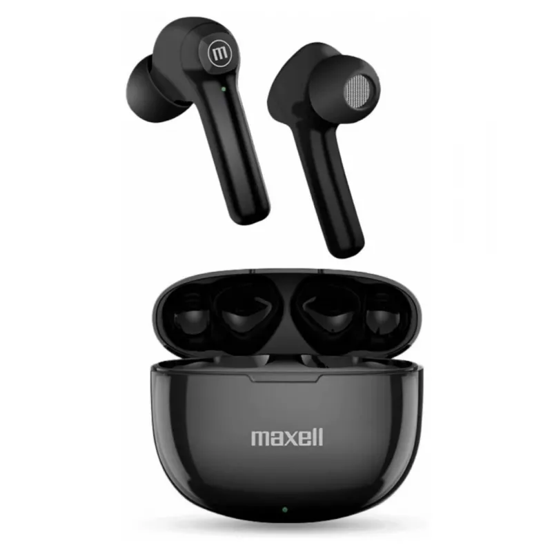 Maxell Dynamic+ draadloze koptelefoon met oplaadcase bluetooth zwart