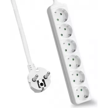Stekkerdoos helos CLASSIC 6-voudig 3,0 m kabel zonder schakelaar