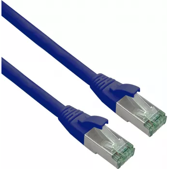 helos Cat.6a Superflex patchkabel, Cat.7 ruwkabel, S/FTP AWG 26/7, 2 m, blauw