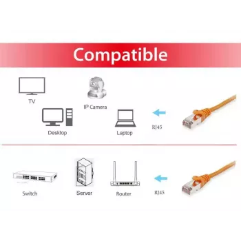 Netwerkkabel Equip Cat.6 S/FTP patchkabel RJ-45 50m oranje