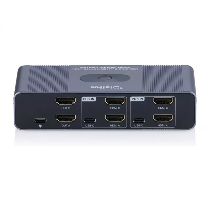 KVM-switch DIGITUS DS-12856 USB-C/USB-A 2-poorts dual HDMI 4K60Hz (USB 3.2 Gen 1)