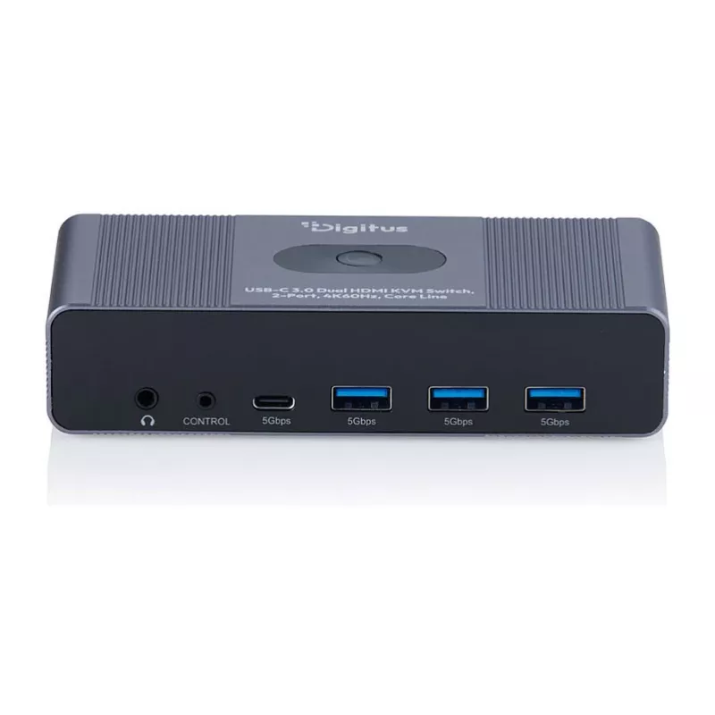 KVM-switch DIGITUS DS-12856 USB-C/USB-A 2-poorts dual HDMI 4K60Hz (USB 3.2 Gen 1)