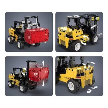 Heftruck Jamara model CaDA Bricks — kinderheftruck, kleuren: zwart, rood, geel, aanbevolen leeftijd 8+