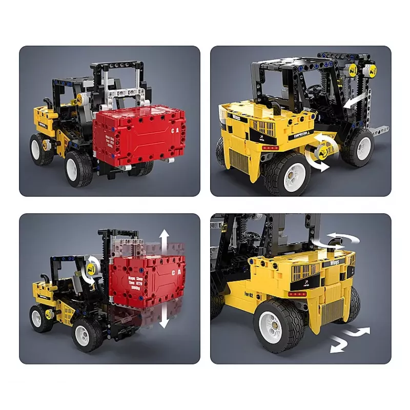 Heftruck Jamara model CaDA Bricks — kinderheftruck, kleuren: zwart, rood, geel, aanbevolen leeftijd 8+