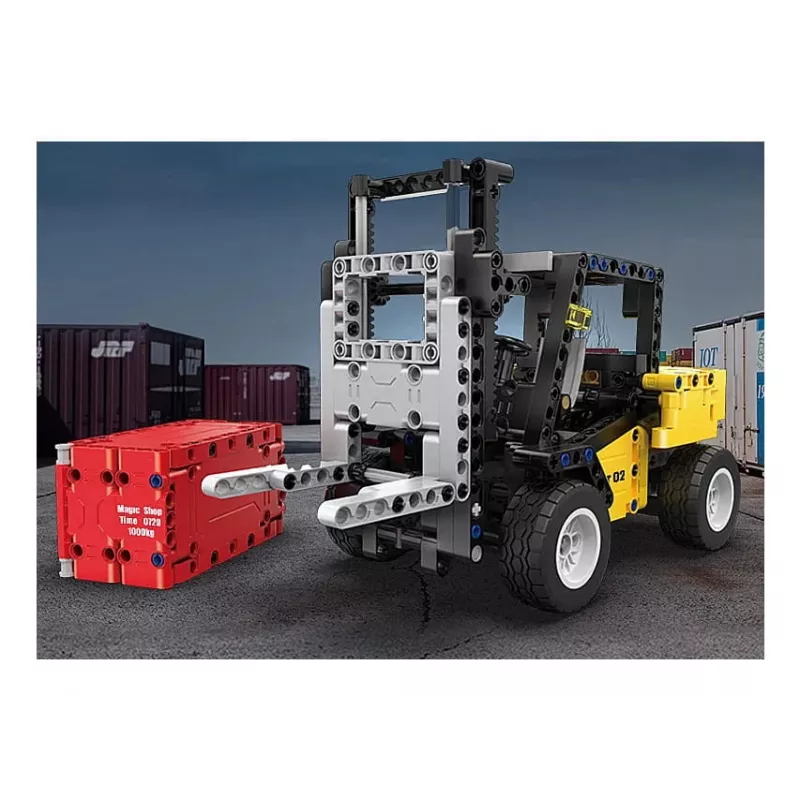 Heftruck Jamara model CaDA Bricks — kinderheftruck, kleuren: zwart, rood, geel, aanbevolen leeftijd 8+