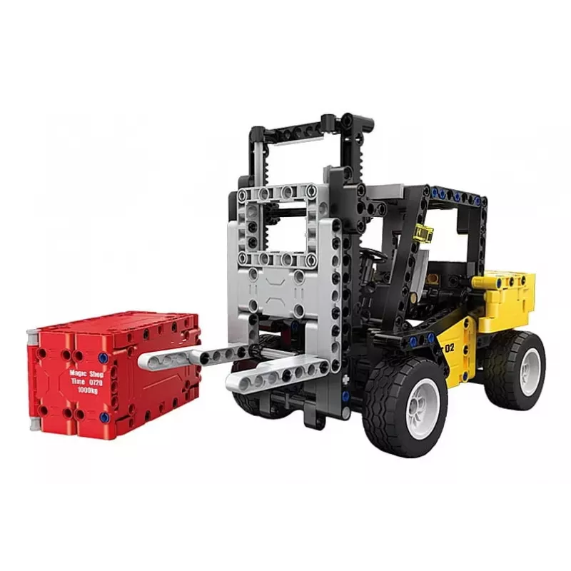 Heftruck Jamara model CaDA Bricks — kinderheftruck, kleuren: zwart, rood, geel, aanbevolen leeftijd 8+