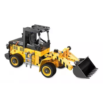 Constructieset wiellader Jamara CaDA Wheel loader Bricks, voor kinderen vanaf 8 jaar, zwart en geel
