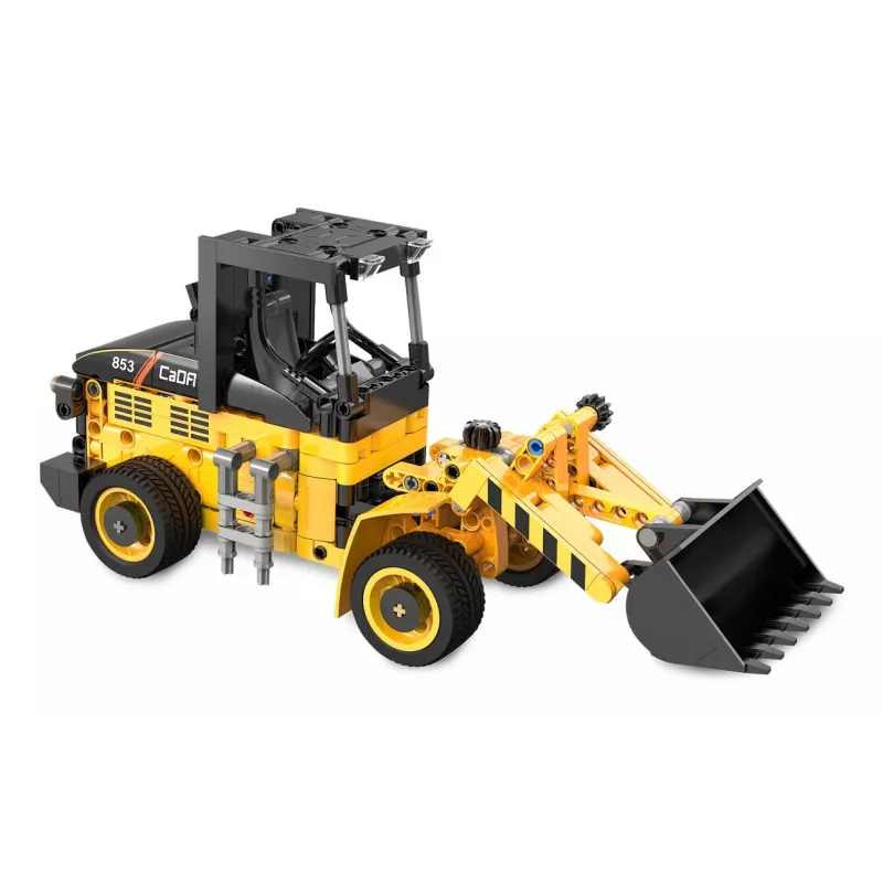 Constructieset wiellader Jamara CaDA Wheel loader Bricks, voor kinderen vanaf 8 jaar, zwart en geel