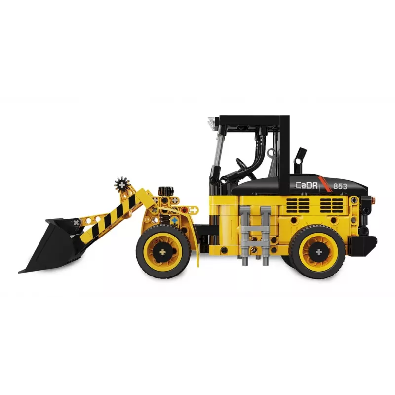 Constructieset wiellader Jamara CaDA Wheel loader Bricks, voor kinderen vanaf 8 jaar, zwart en geel