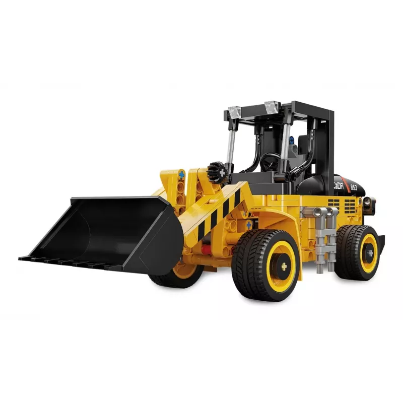 Constructieset wiellader Jamara CaDA Wheel loader Bricks, voor kinderen vanaf 8 jaar, zwart en geel