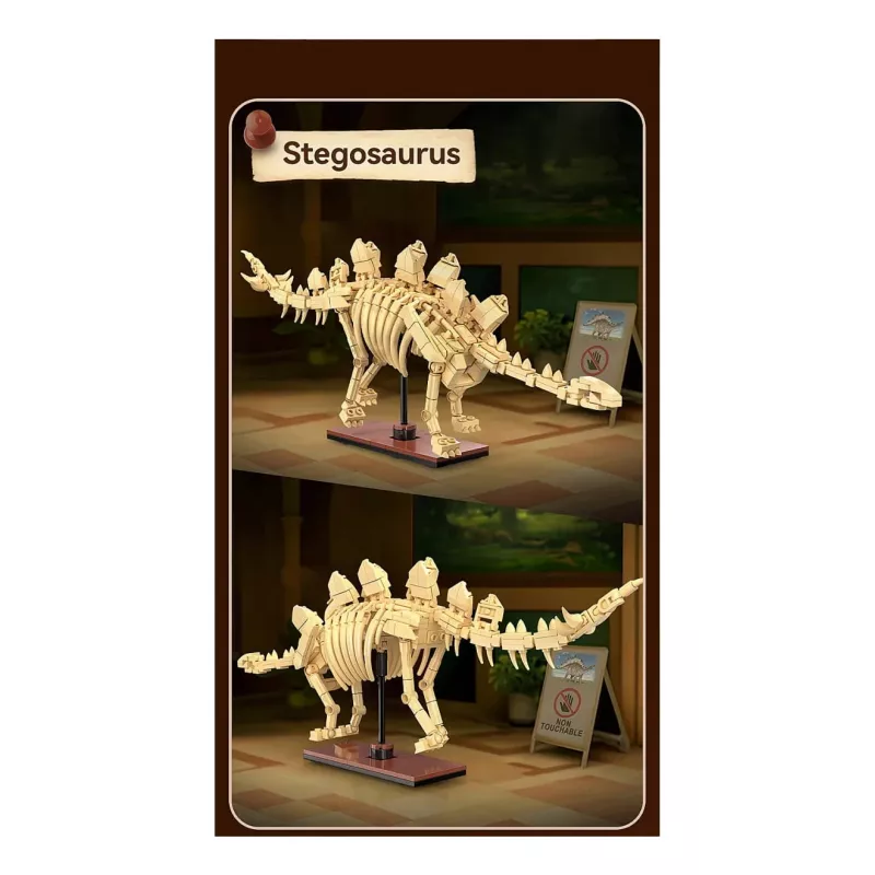 Bouwset Jamara CaDA dinosaurusfossiel Stegosaurus — 297 onderdelen, leeftijd 8+, beige/bruin