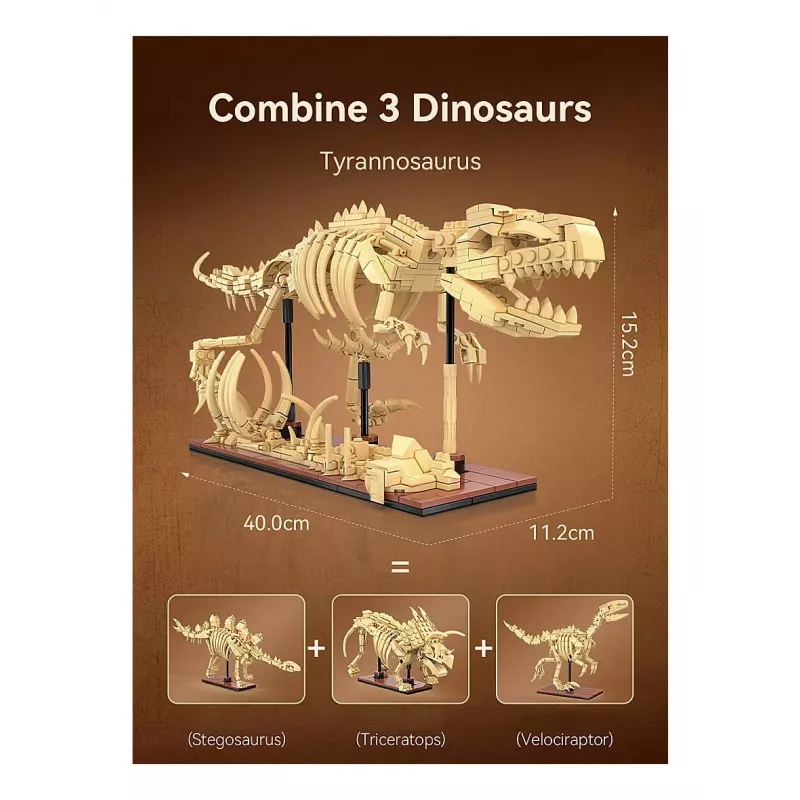 Bouwset Jamara CaDA dinosaurusfossiel Triceratops bouwstenen – 272 onderdelen, vanaf 8 jaar