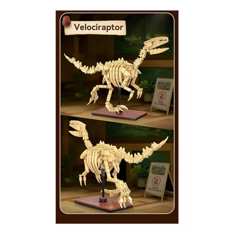 Bouwset Jamara CaDA dinosaurusfossiel Velociraptor — 256 onderdelen, leeftijd 8+, beige/bruin
