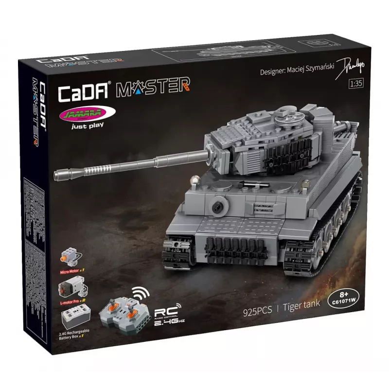 Tankmodel Jamara CaDA Tiger schaal 1:35, elektromotor, Li-ion-accu, voor kinderen vanaf 8 jaar