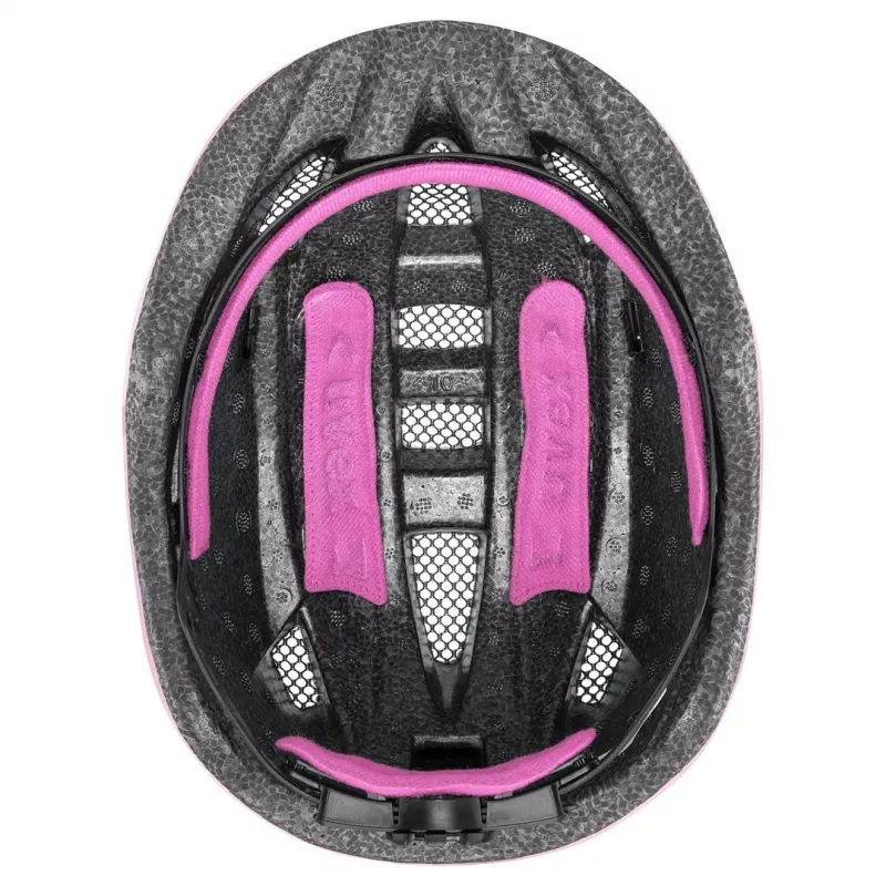Beschermende kinderhelm UVEX kid 2 cc meerkleurig roze, harde schaal, matte afwerking
