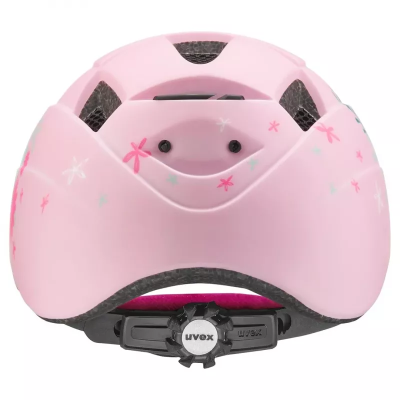 Beschermende kinderhelm UVEX kid 2 cc meerkleurig roze, harde schaal, matte afwerking