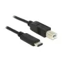 USB-kabel DeLOCK 0,5m USB2.0-C/USB2.0-B zwart