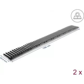 Vogelwering voor fotovoltaïsche installaties DELOCK 1 m, 2 stuks, bruin, 122 mm