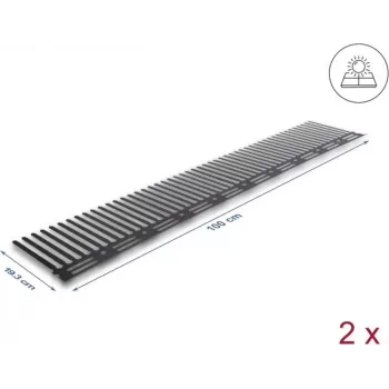 Vogelwering voor fotovoltaïsche installaties DELOCK 1 m — 2 stuks, bruin, 193 mm