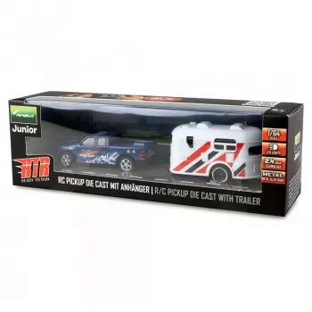 RC-pickup Amewi 22680 1:64 RTR met aanhanger, blauw