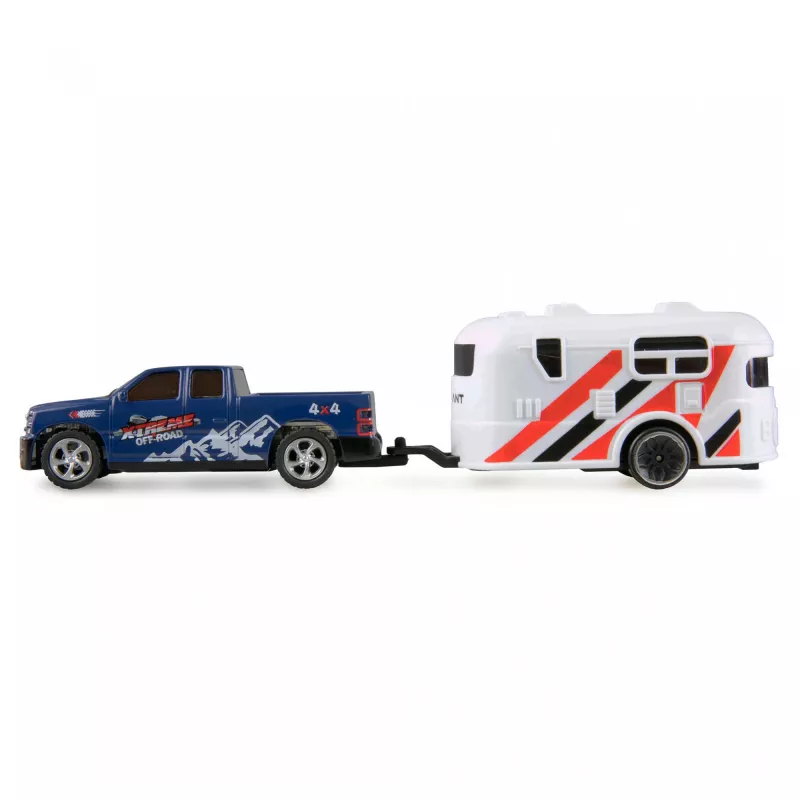 RC-pickup Amewi 22680 1:64 RTR met aanhanger, blauw