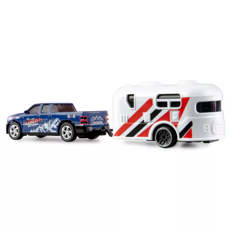 RC-pickup Amewi 22680 1:64 RTR met aanhanger, blauw