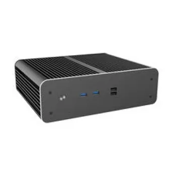 Akasa Euler CMX Mini-ITX ventilatorloze pc-behuizing A-ITX61-S1B – zwart, mini-chassis voor passief gekoelde systemen