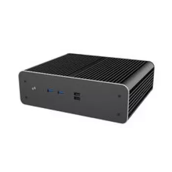 Akasa Euler CMX Mini-ITX ventilatorloze pc-behuizing A-ITX61-S1B – zwart, mini-chassis voor passief gekoelde systemen