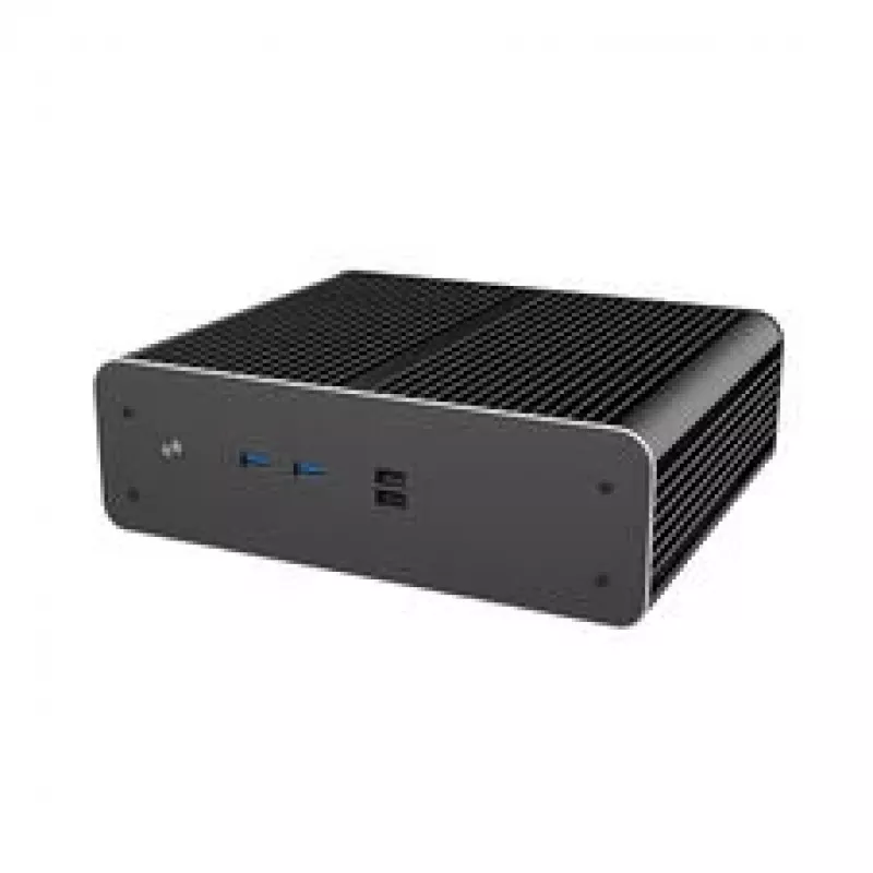 Akasa Euler CMX Mini-ITX ventilatorloze pc-behuizing A-ITX61-S1B – zwart, mini-chassis voor passief gekoelde systemen
