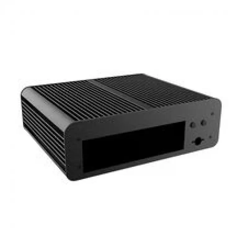 Akasa Euler CMX Mini-ITX ventilatorloze pc-behuizing A-ITX61-S1B – zwart, mini-chassis voor passief gekoelde systemen