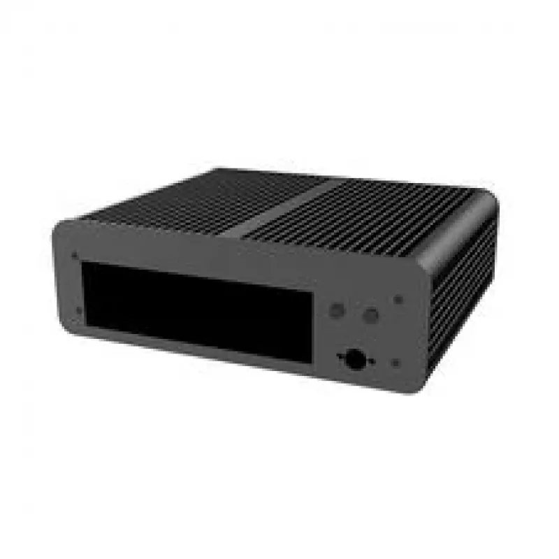 Akasa Euler CMX Mini-ITX ventilatorloze pc-behuizing A-ITX61-S1B – zwart, mini-chassis voor passief gekoelde systemen