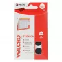VELCRO klittenbandpunten zelfklevend, haak & lus 16mm x 16 sets zwart