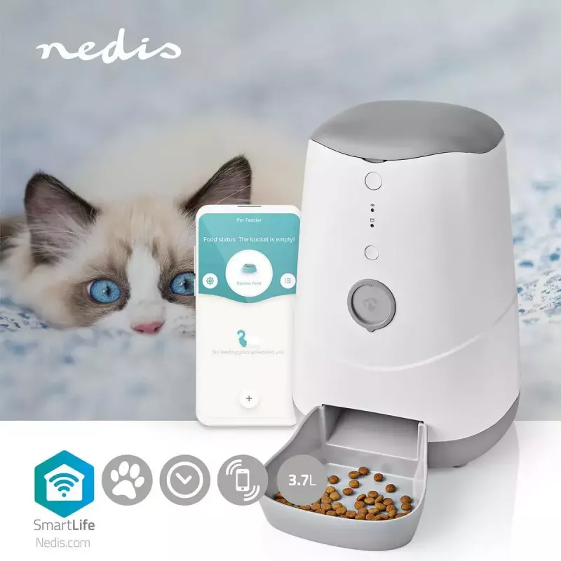 Nedis WIFIPET10CWT Voerautomaat voor huisdieren 3,7 L Wi-Fi