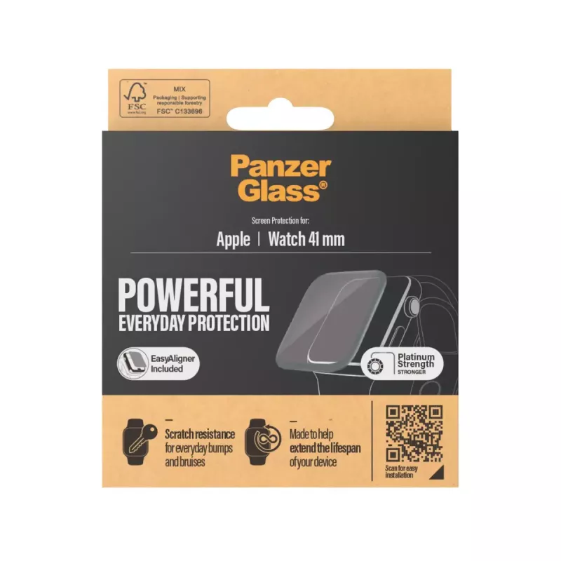 Displayschermbescherming PanzerGlass Apple Watch Series 8 7 41mm transparant