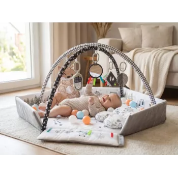 Baby speelmat milly mally Baby Mat 5in1 Minky – multifunctionele 5-in-1 babymat voor buikligging, spelen, rusten, kruipen, reizen