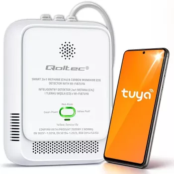 Gas- en koolmonoxidelekzoeker QOLTEC 52654 – sensor voor aardgas en CO