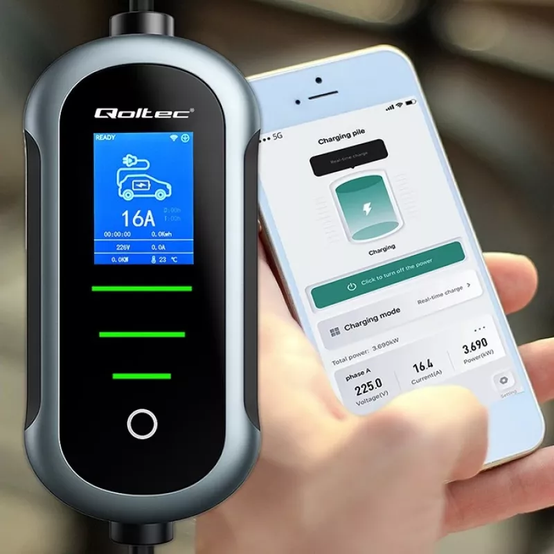 Elektrische auto oplader QOLTEC 11 kW 400 V CEE 16 A met WiFi