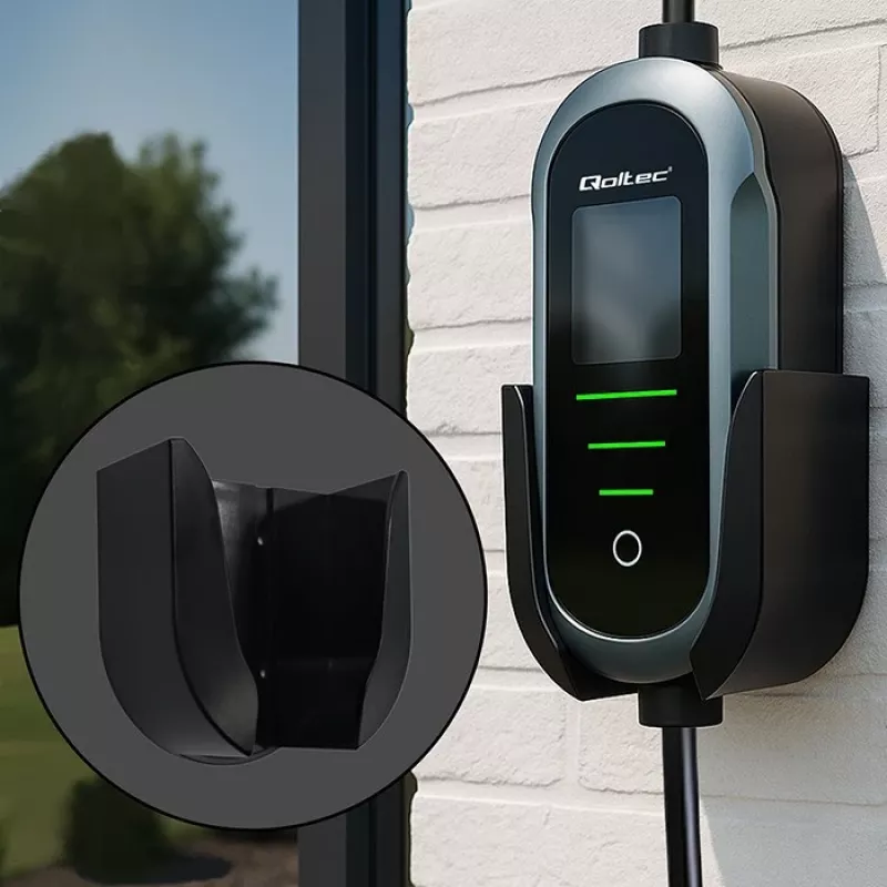 Wandgemonteerde elektrische auto oplader QOLTEC 7 kW 230V CEE 32A met Wi‑Fi en LCD (model 52721)